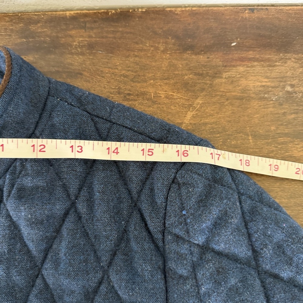 Beretta Women's Quilted Wool Luxury Chore Coat US 12 Blue Melange Corduroy Trim - Picture 4 of 8